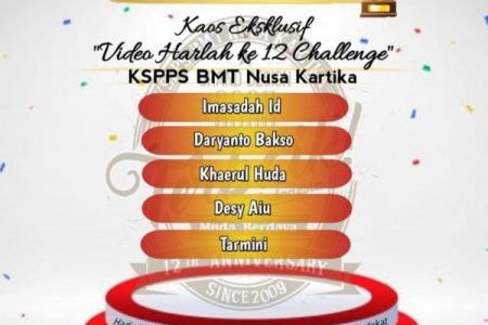 Pemenang Video Harlah ke 12 BMT Nusa Kartika #Challenge